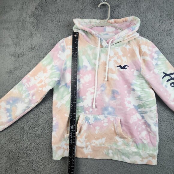 VTG Y2K Hollister Hoodie Sweatshirt Men Small Spellout Sleeve Pocket Skater Hood - Picture 6 of 12